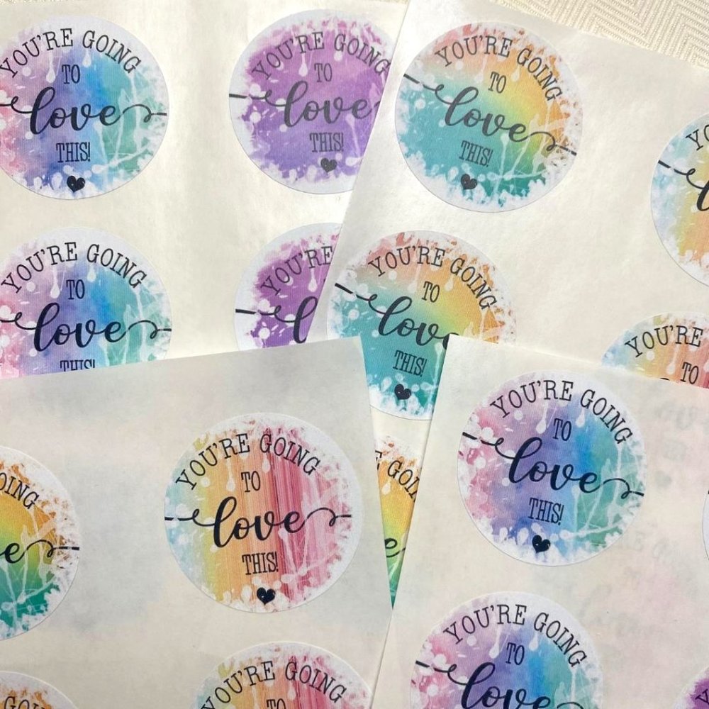 You're Going To Love This Stickers, 186 Colorful Thank You Packaging Stickers